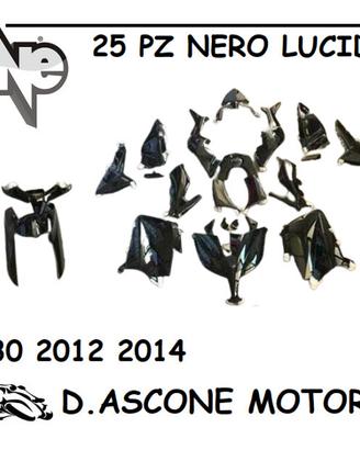 KIT CARENE TMAX 530 NERO LUCIDO 25 PEZZI 2012 2014