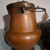 rara grande brocca da barbiere in rame'700