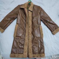 cappotto lungo bambina con interno pellicciotto 