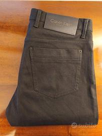 Pantalone glam uomo in cotone nero Calvin Klein