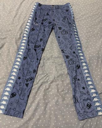 Pantaloni Tuta Kappa Viola Grafica Love Taglia M
