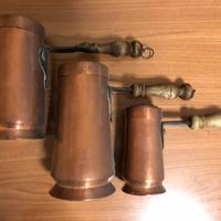 Antiche Cioccolatiere in rame XIX secolo