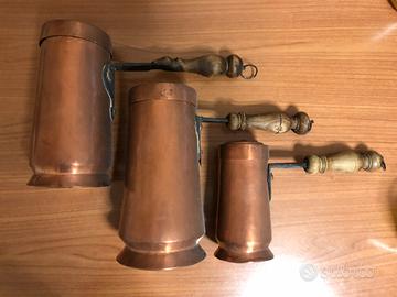 Antiche Cioccolatiere in rame XIX secolo