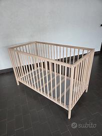 Lettino bambino in faggio+materasso+piumino