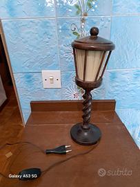 Lampada lanterna vintage legno tornito della nonna