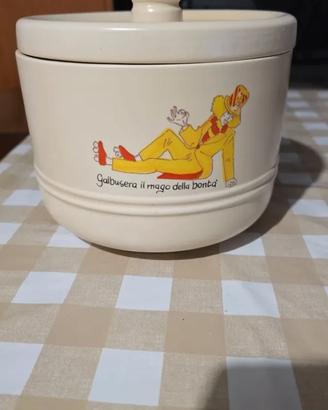GALBUSERA, MAGO G, BISCOTTIERA CERAMICA ANNI 80