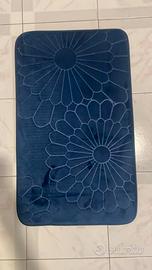 **Tappetino da bagno a fiori blu – Tappeto morbido