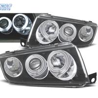 FARI SKODA FABIA 99-07 ANGEL EYES FONDO NERO