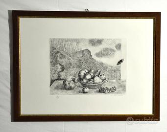 Incisione originale firma Mario Carotenuto 49/50