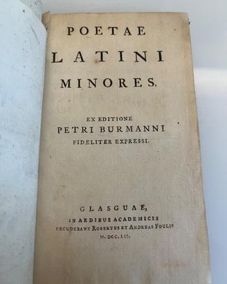 Libro antico poeti latini minori