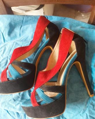 sandali tacco alto con plateau BSTL nuovi 