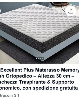 MATERASSO 200x200x30 MEMORY FOAM