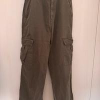 Pantalone cargo verde militare eu 36 petite