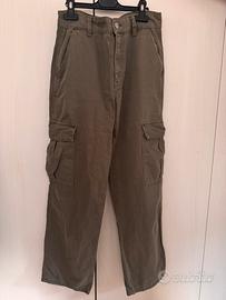 Pantalone cargo verde militare eu 36 petite