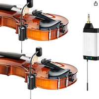 Dual UHF Violino Microfono Wireless Collo di Cigno