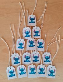 Lotto 15 Tag Bomboniera  Stitch 