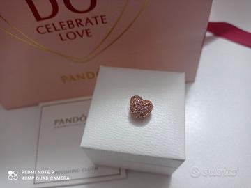 PANDORA 787894NPOMX Charm Cuore con Coccinella