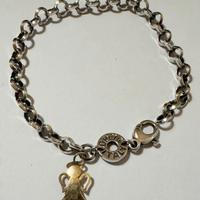Bracciale in argento e oro 18 kt