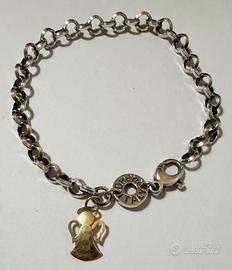 Bracciale in argento e oro 18 kt