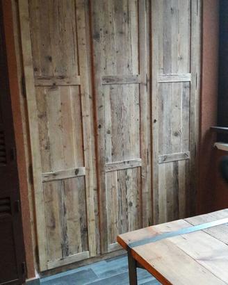 tamponatura con telaio in legno vechio 3 ante