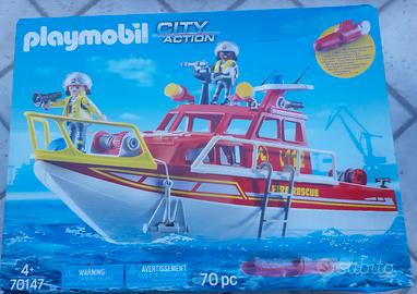 PLAYMOBIL City Action - Barca Vigili del Fuoco