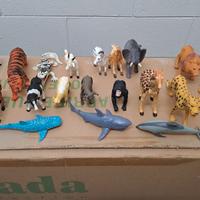 Lotto 35 statuine animali plastica giocattolo