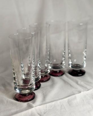 5 Vintage Flûte base prugna 