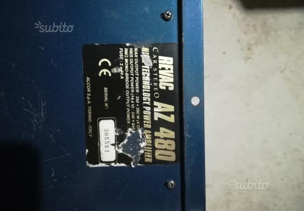 Amplificatore Revac AZ480 700w Rms