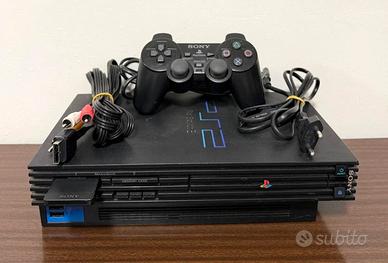 Sony PS2 Fat Nera Playstation 2 PS2 Console + Cavi