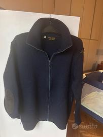 Maglione  uomo pesante con zip pura lana Taglia 54
