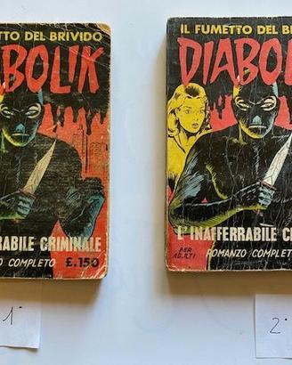 Diabolik  nr.2 - anno 1963  -   ristampe del 1964