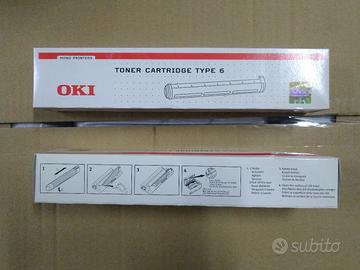 2 Toner Oki Cartridge Type 6 originale, nero