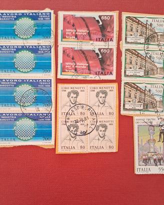 Francobolli vari italiani (lotto di 14)