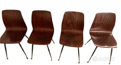 1/4 sedie pagholz anni 50/60