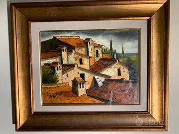 Quadro olio Lello M. Barresi 51x60 con certificato