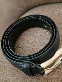 Cintura uomo in pelle nera 