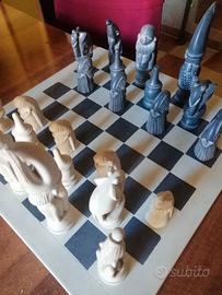 scacchiera africana in polvere di marmo