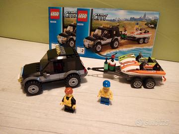 set lego jeep nere+moto d'acqua