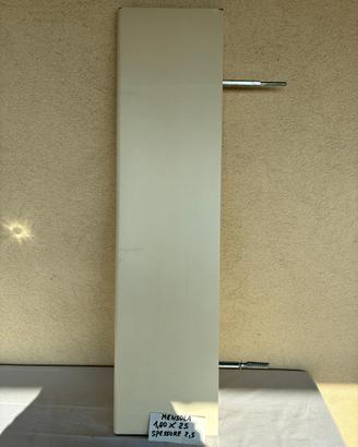 Mensola  con 2 staffe in acciaio