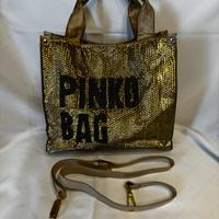 Borsa Pinko bag oro in raso e paillettes