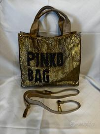 Borsa Pinko bag oro in raso e paillettes