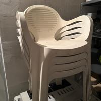 Sedie giardino plastica bianche