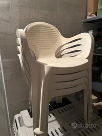 Sedie giardino plastica bianche