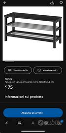 Panca / Scarpiera Ikea con attaccapanni TJUSIG