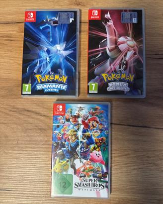 Lotto 3 giochi Nintendo switch