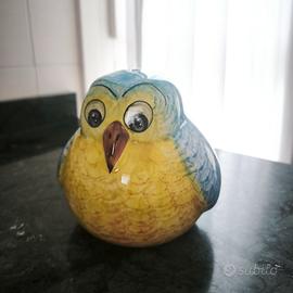 Gufo salvadanaio in ceramica 