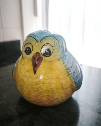 Gufo salvadanaio in ceramica 