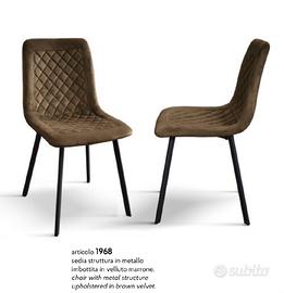 Sedie Moderne Effetto Velluto