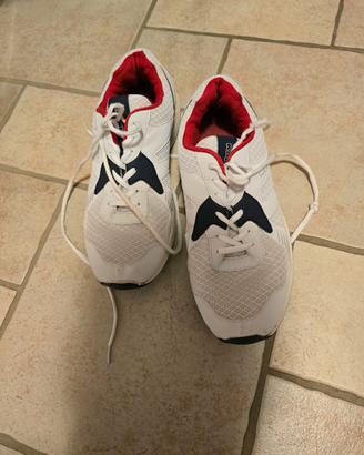 Scarpe Kappa in tela – Bianco/Rosso – Taglia 45