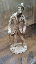 Antiquariato Anziano in terracotta